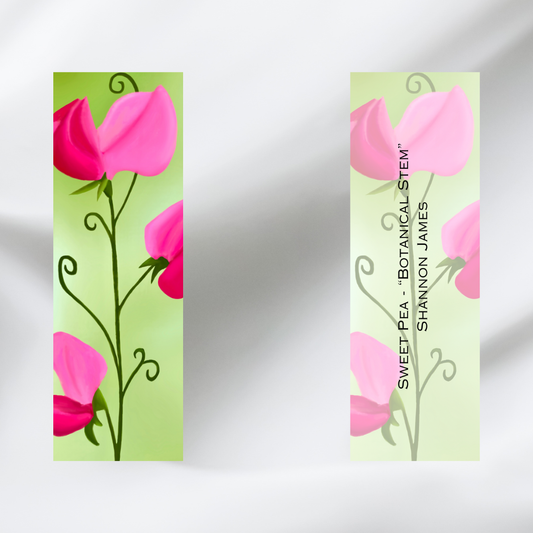 Sweet Pea - “Botanical Stem” - Bookmark