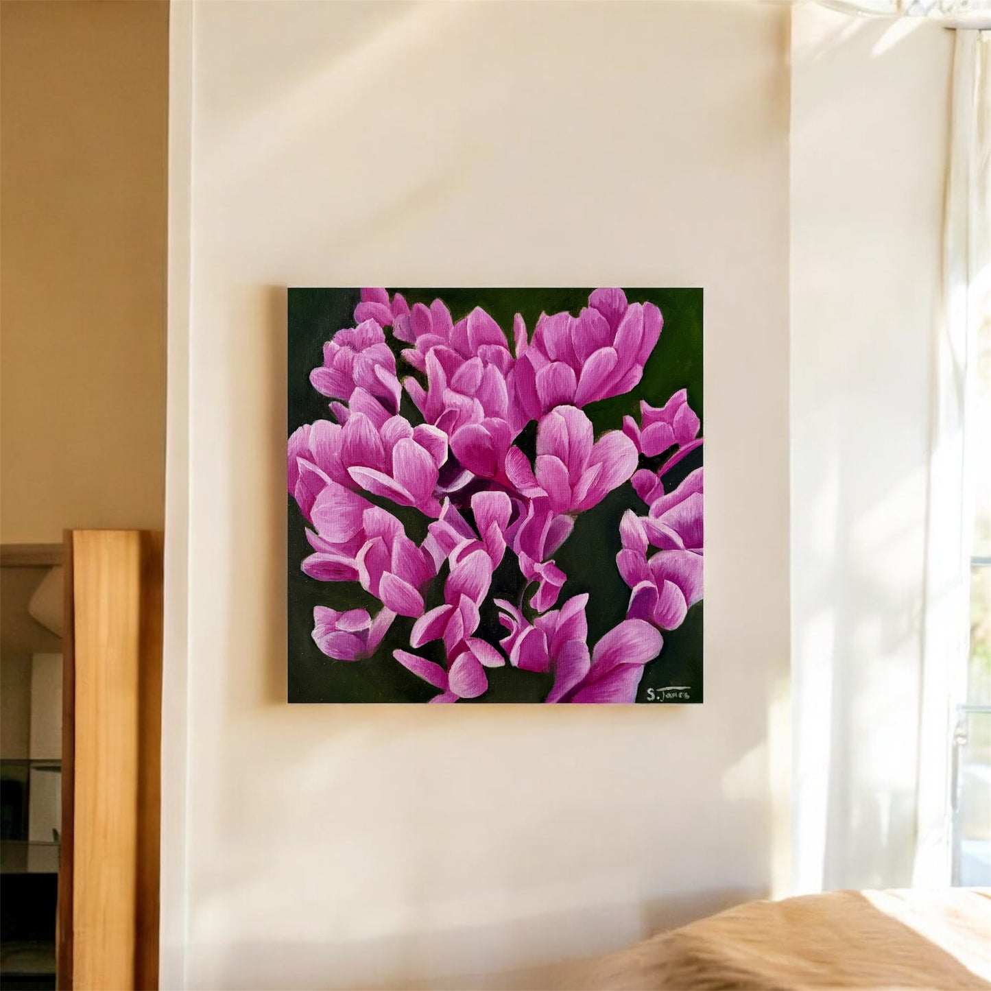 Cyclamen Bloom - Botanical Oil Painting | Shannon James