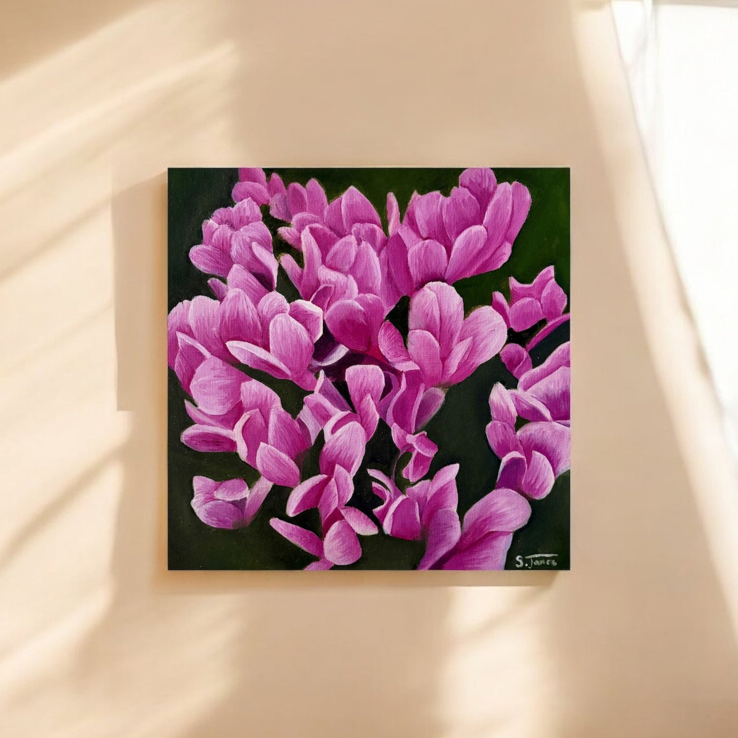 Cyclamen Bloom - Botanical Oil Painting | Shannon James