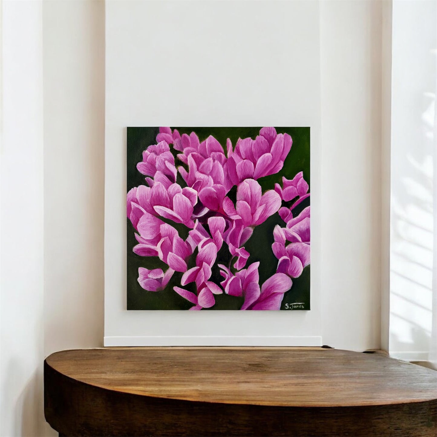 Cyclamen Bloom - Botanical Oil Painting | Shannon James