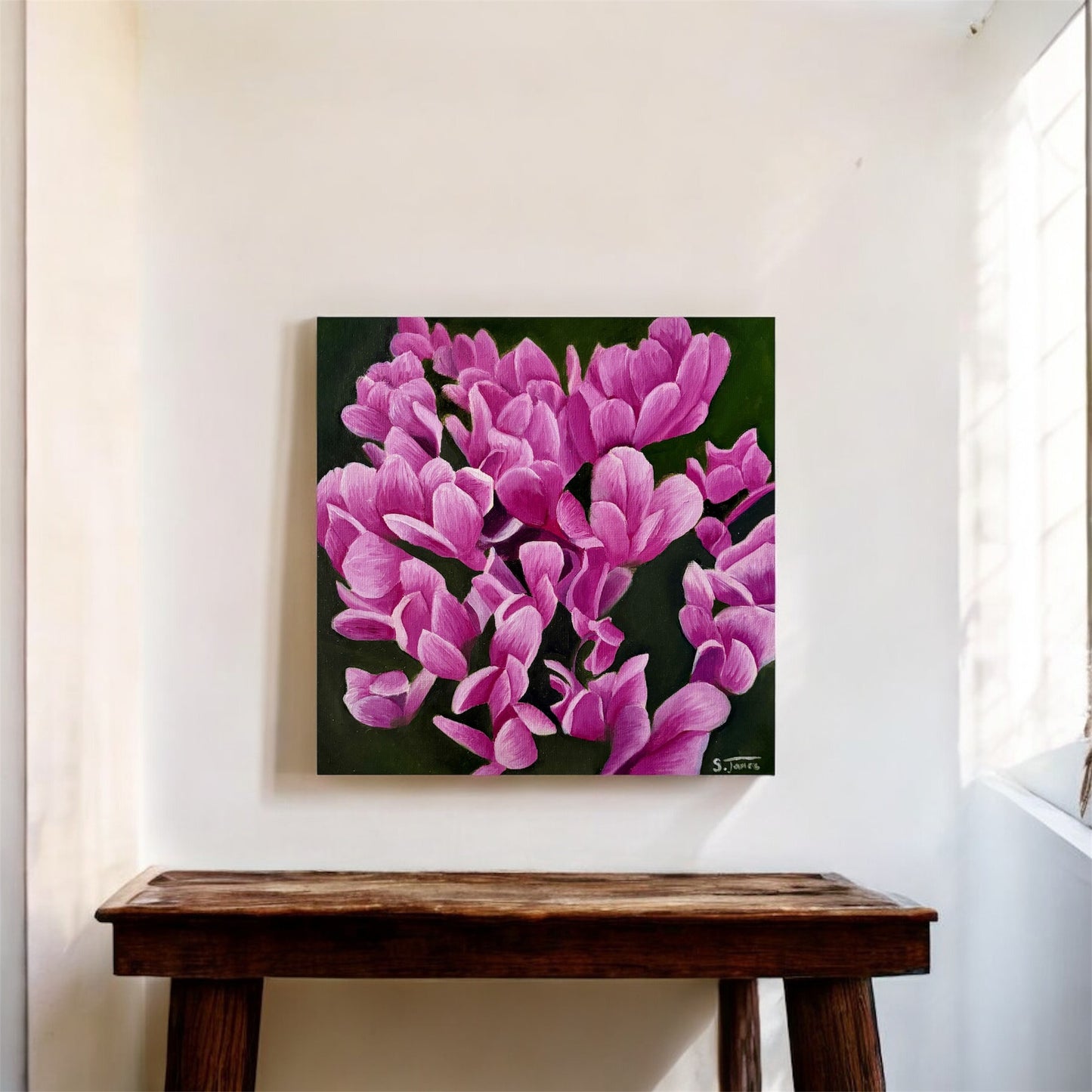 Cyclamen Bloom - Botanical Oil Painting | Shannon James